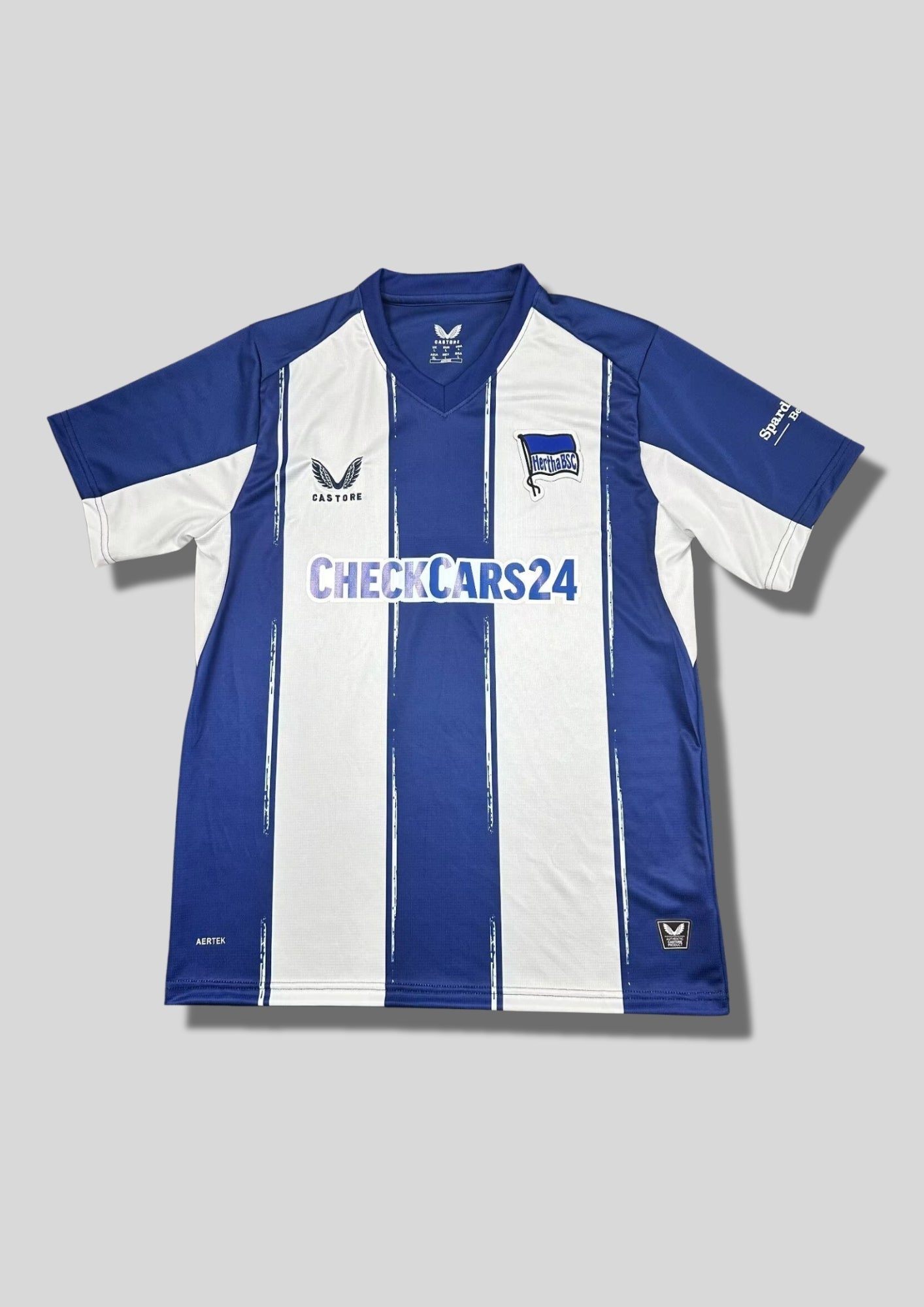 Maillot Hertha Berlin Domicile 24/25 - Rayures Bleues & Blanches "Brush" GoalKits