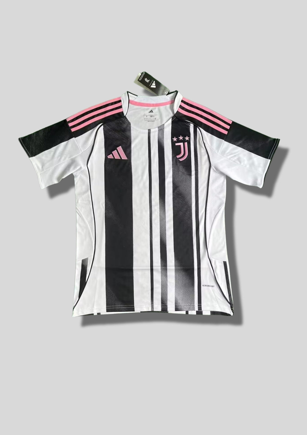 Juventus Domicile 24/25 - Adidas (Blanc/Noir avec détails Rose) GoalKits