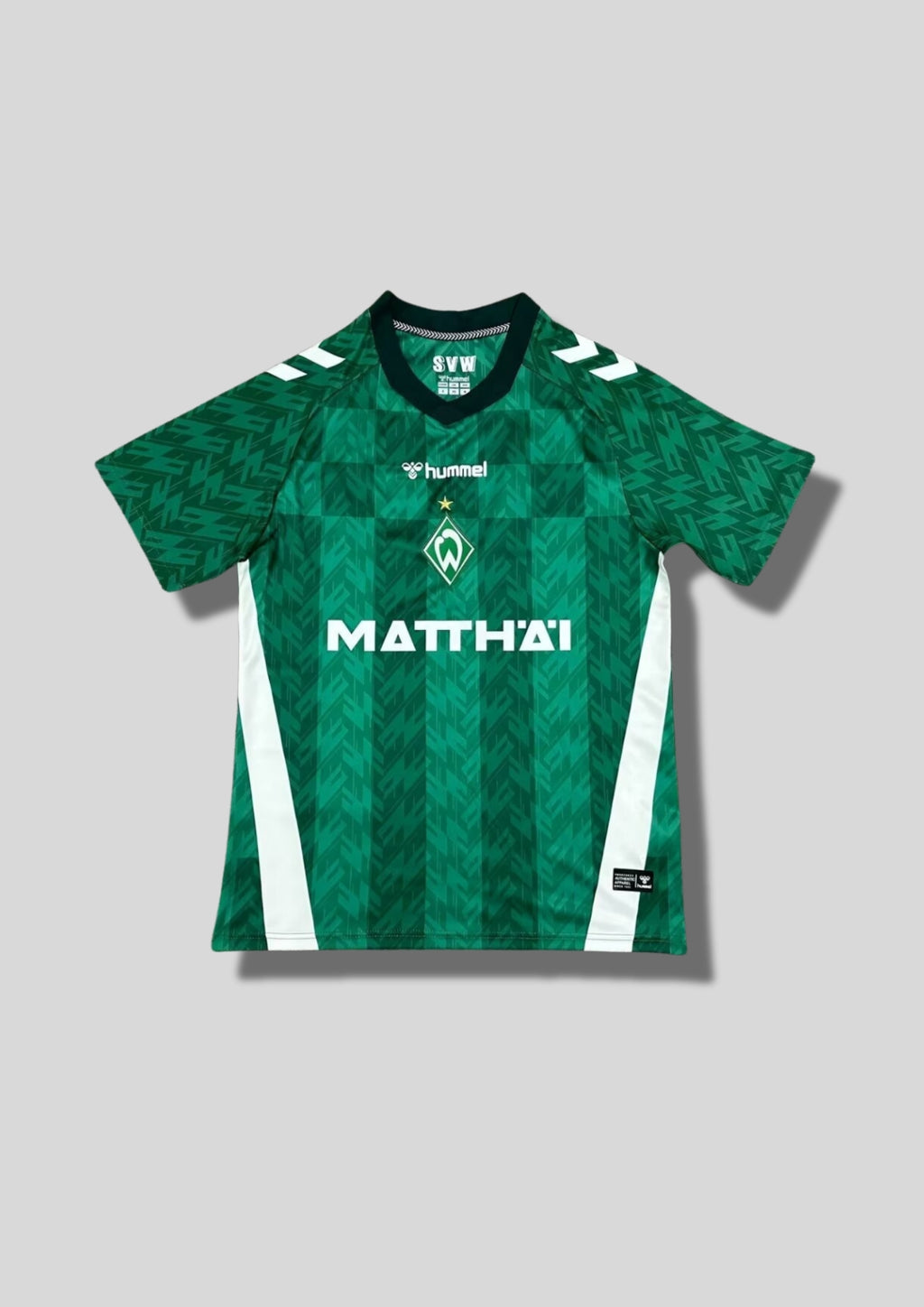 Werder Brême Maillot 107 : Maillot Werder Brême Domicile 24/25 - Vert & Motifs "Chevron" Rétro GoalKits