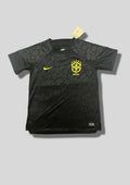 Brésil (Black Panther) Noir, motifs léopard ton sur ton, logos Nike et CBF jaunes. GoalKits