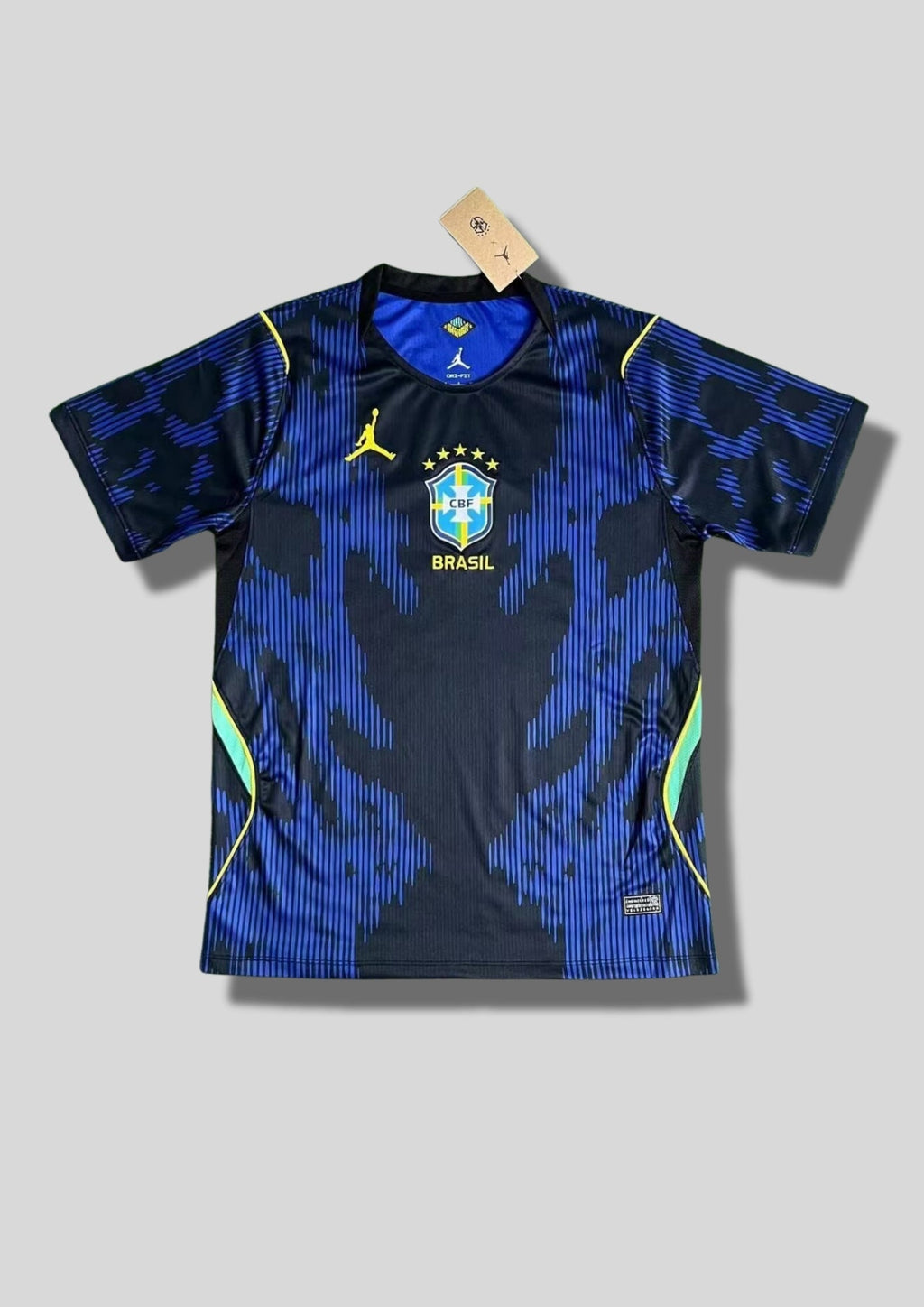 Maillot Brésil Jordan Edition – Noir & Bleu Électrique GoalKits