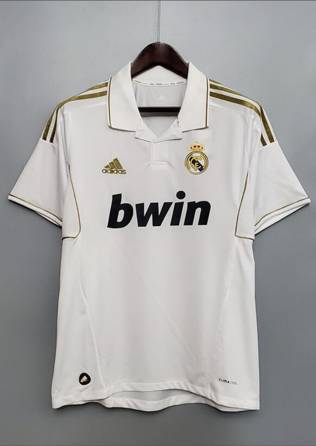 Maillot Real Madrid Domicile 2011/12 – Édition Classique "White & Gold" Bwin GoalKits