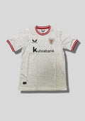 Athletic Club (Bilbao) Maillot Extérieur / Third : Un modèle blanc élégant avec un motif graphique gris clair complexe sur l'ensemble du tissu. GoalKits