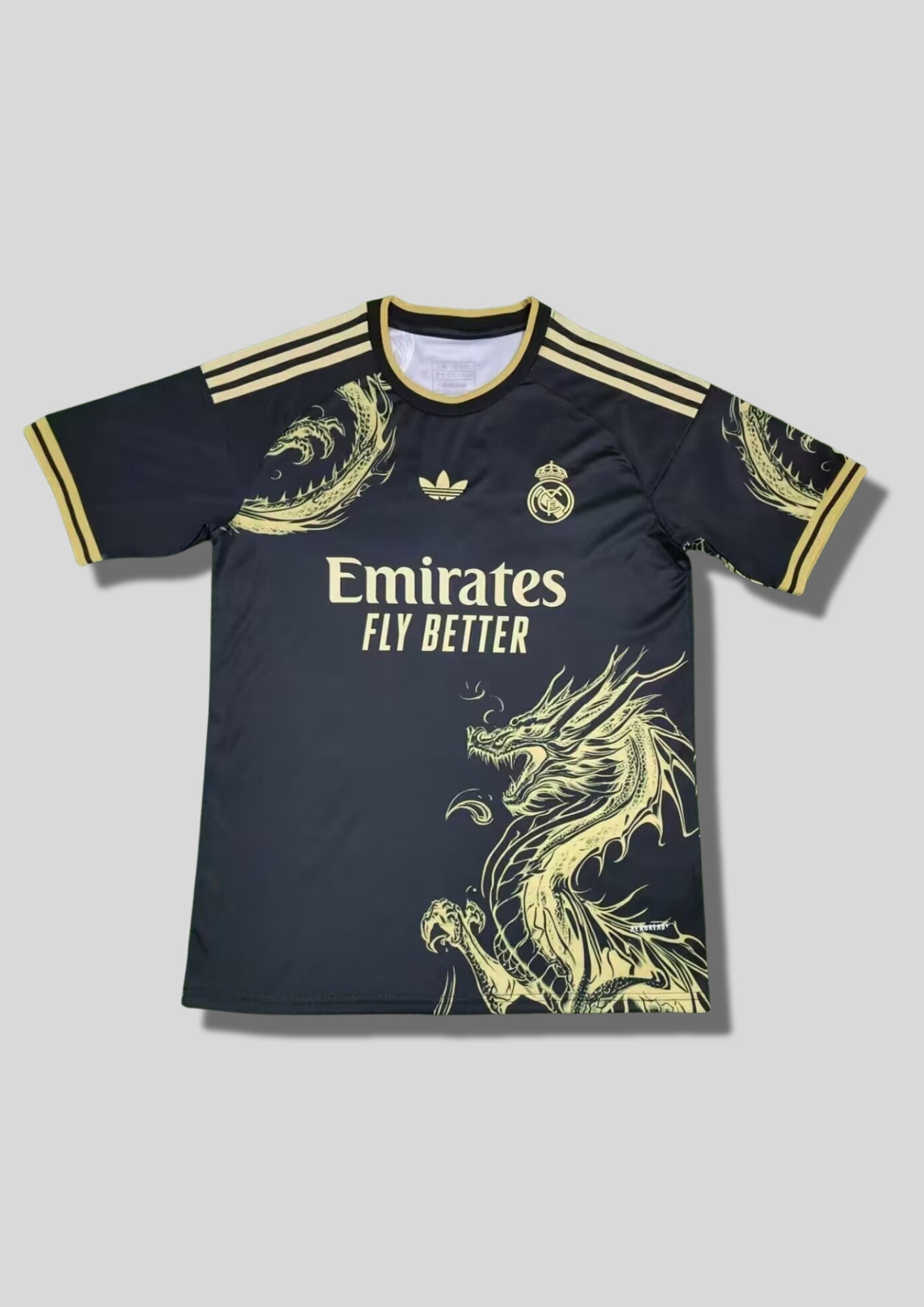 Maillot d'entraînement / Édition Spéciale – Noir avec graphisme Dragon doré Emirates Fly Better GoalKits