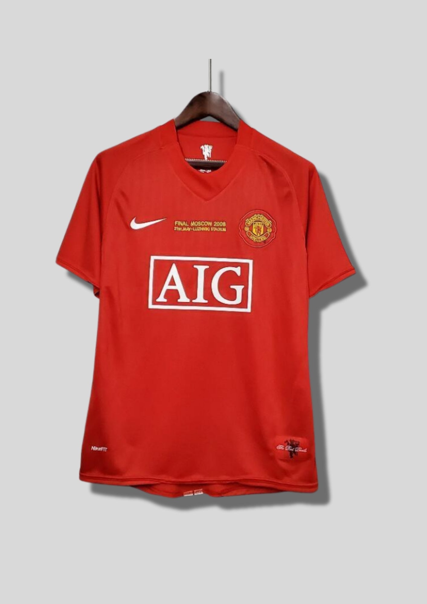 Maillot Rouge Manchester United – Inscription Finale Luzhniki Stadium & Sponsor AIG GoalKits