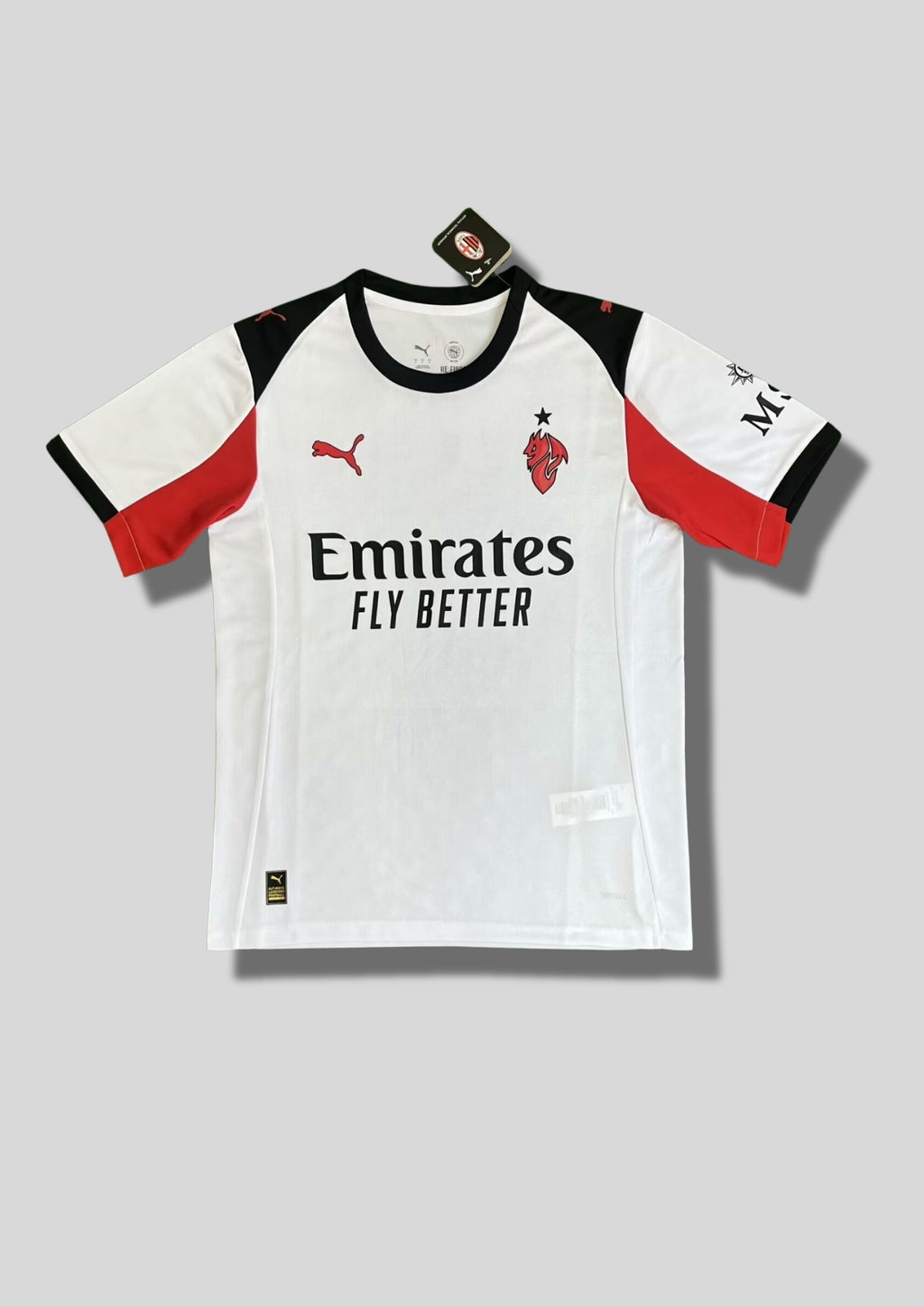 AC Milan Extérieur 24/25 - Puma Blanc avec détails Rouges & Noirs GoalKits