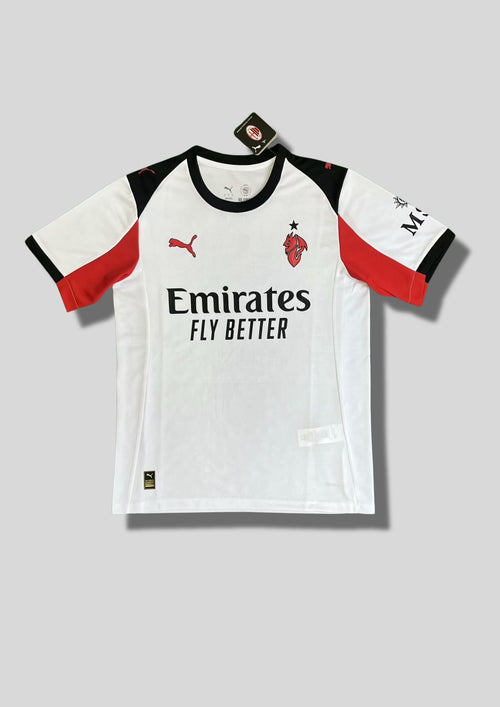 AC Milan Extérieur 24/25 - Puma Blanc avec détails Rouges & Noirs GoalKits