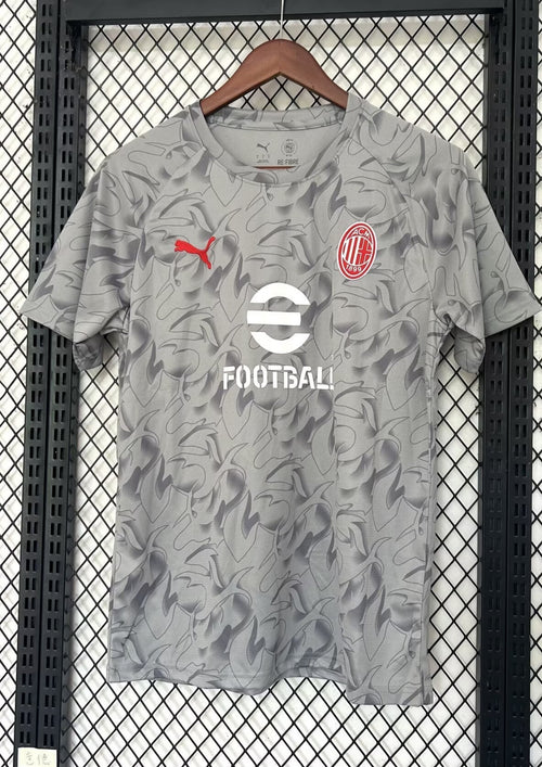 AC Milan Training/Pre-Match 24/25 - Puma Gris à Motifs Abstraits GoalKits
