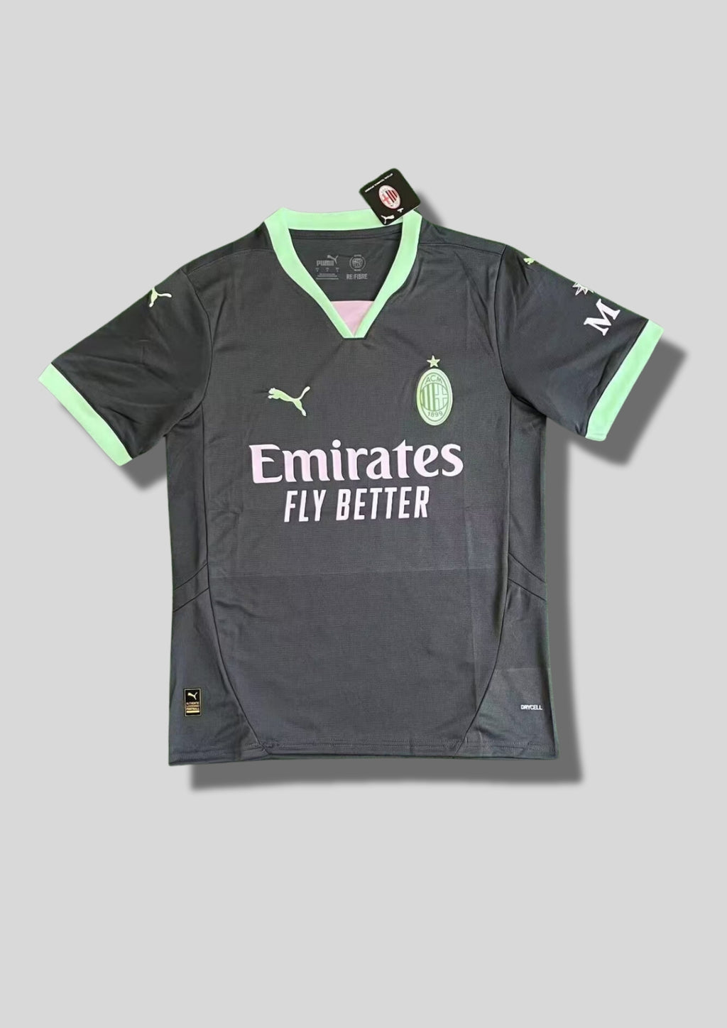 AC Milan Third 24/25 - Puma Anthracite avec détails Menthe & Rose GoalKits