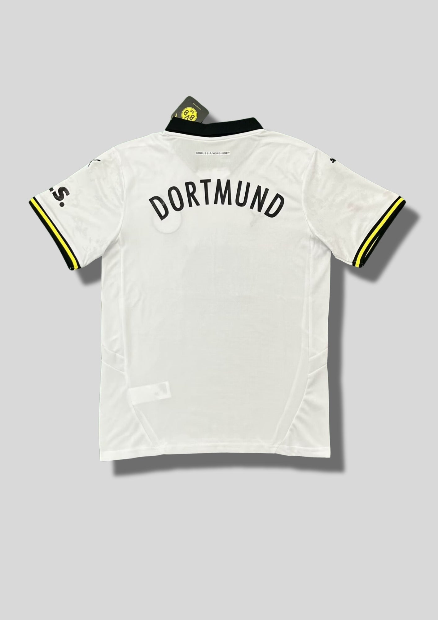 Maillot Dortmund Extérieur 24/25 - Blanc & Col Polo Noir GoalKits