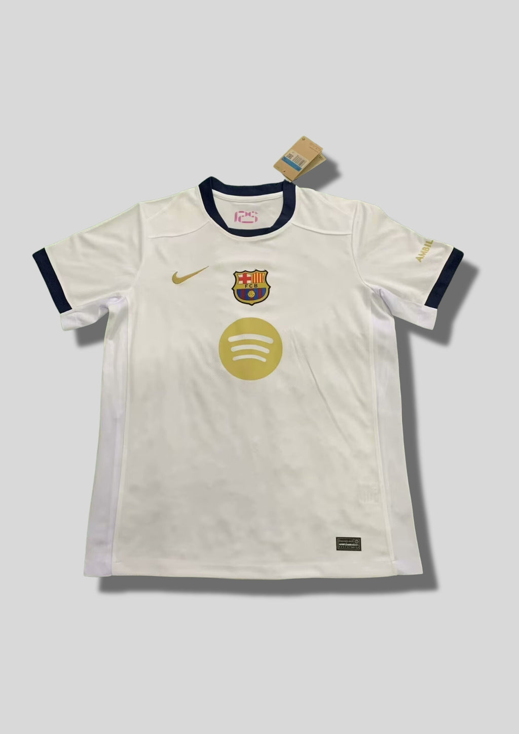Maillot FC Barcelone Spécial 125 Ans – Édition "Classic White & Gold" GoalKits