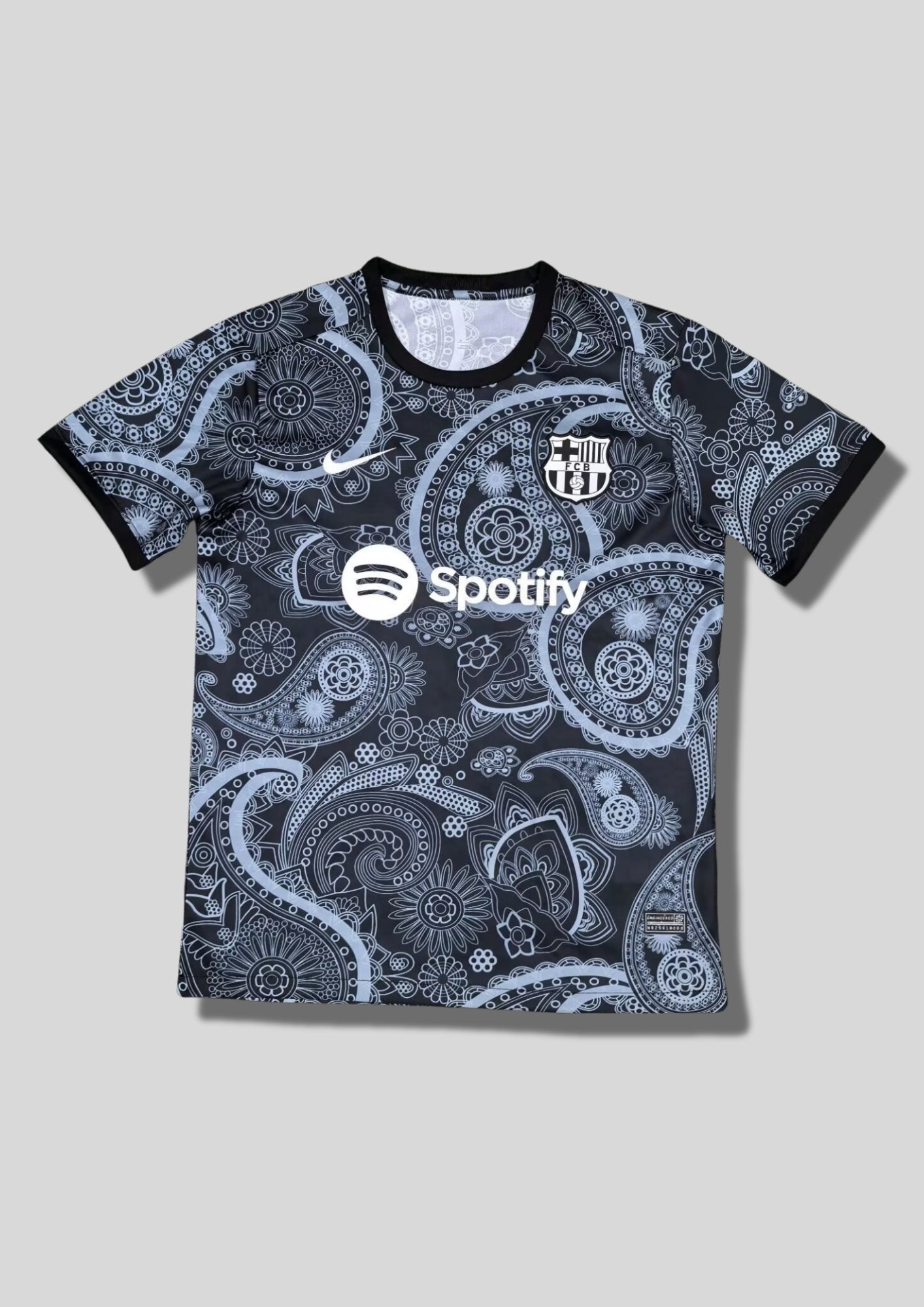 Maillot FC Barcelone – Édition Spéciale "Paisley Pattern" Noir & Bleu GoalKits