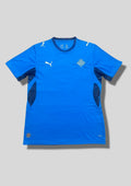 Maillot Bleu Royal – Détails Marine & Logo Géométrique Blanc GoalKits