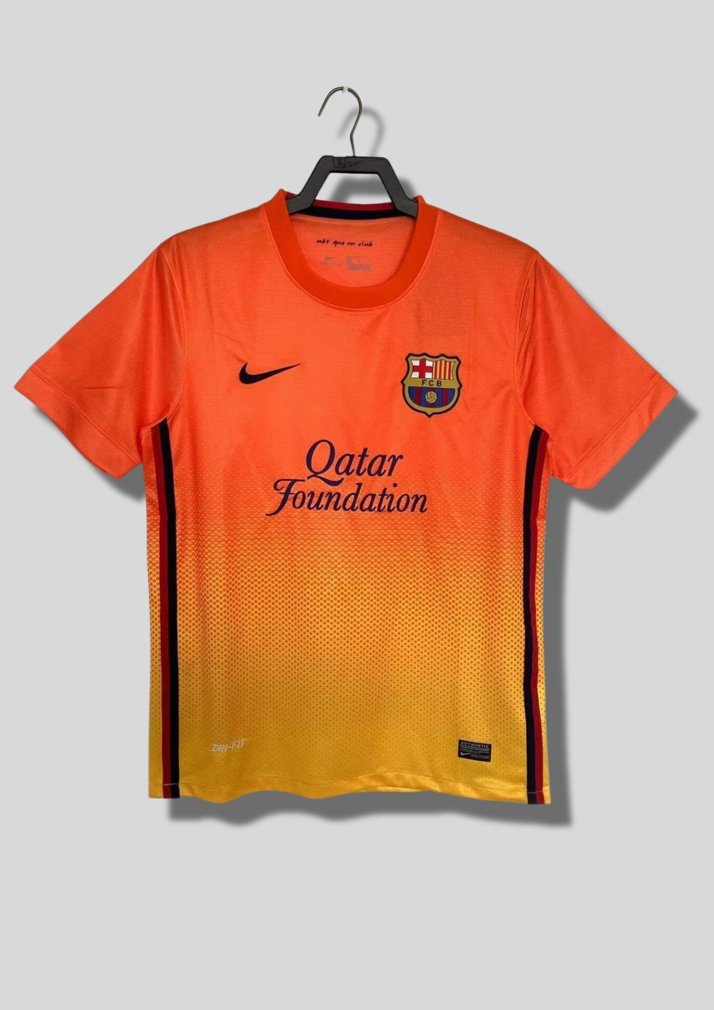 Maillot FC Barcelone Extérieur 2012/13 – Édition "Orange & Yellow Gradient" Qatar Foundation GoalKits
