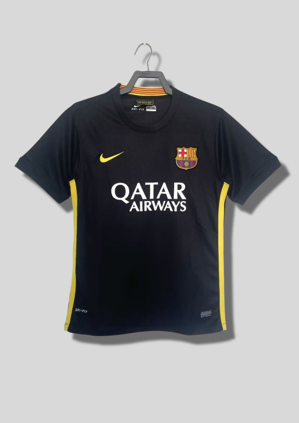 Maillot FC Barcelone Third 2014/15 – Édition Classique "Black & Volt" Qatar Airways GoalKits