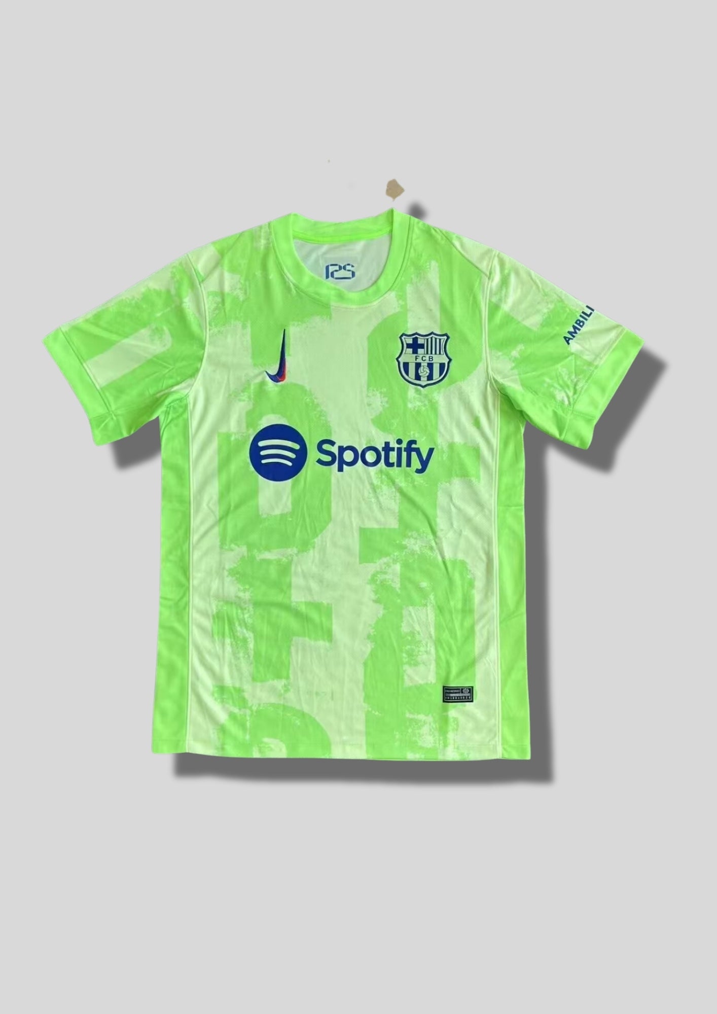 Maillot FC Barcelone Spécial – Édition "Volt Green Abstract" Spotify GoalKits