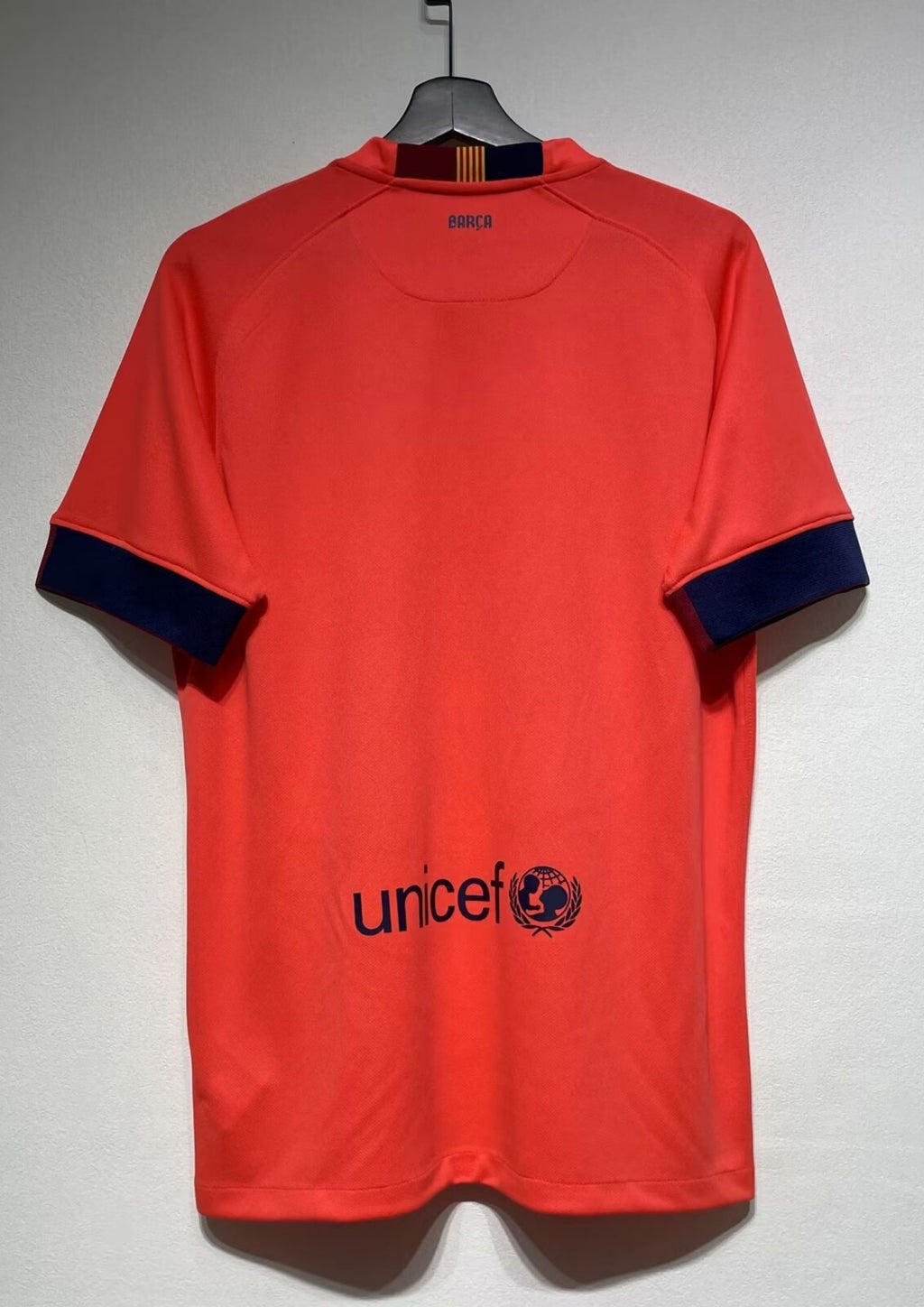 Maillot FC Barcelone Third 2014/15 – Édition "Salmon Orange" Qatar Airways GoalKits