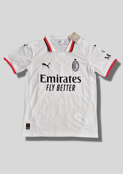 AC Milan Extérieur 24/25 - Puma Blanc (Col Polo Rouge & Noir) GoalKits