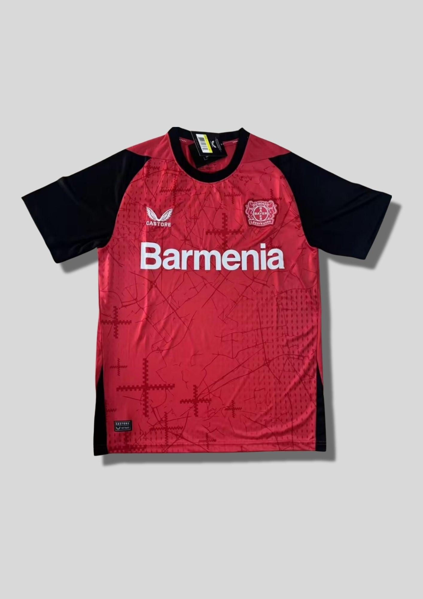 Maillot Leverkusen Domicile 24/25 - Rouge & Manches Noires "City Map" GoalKits