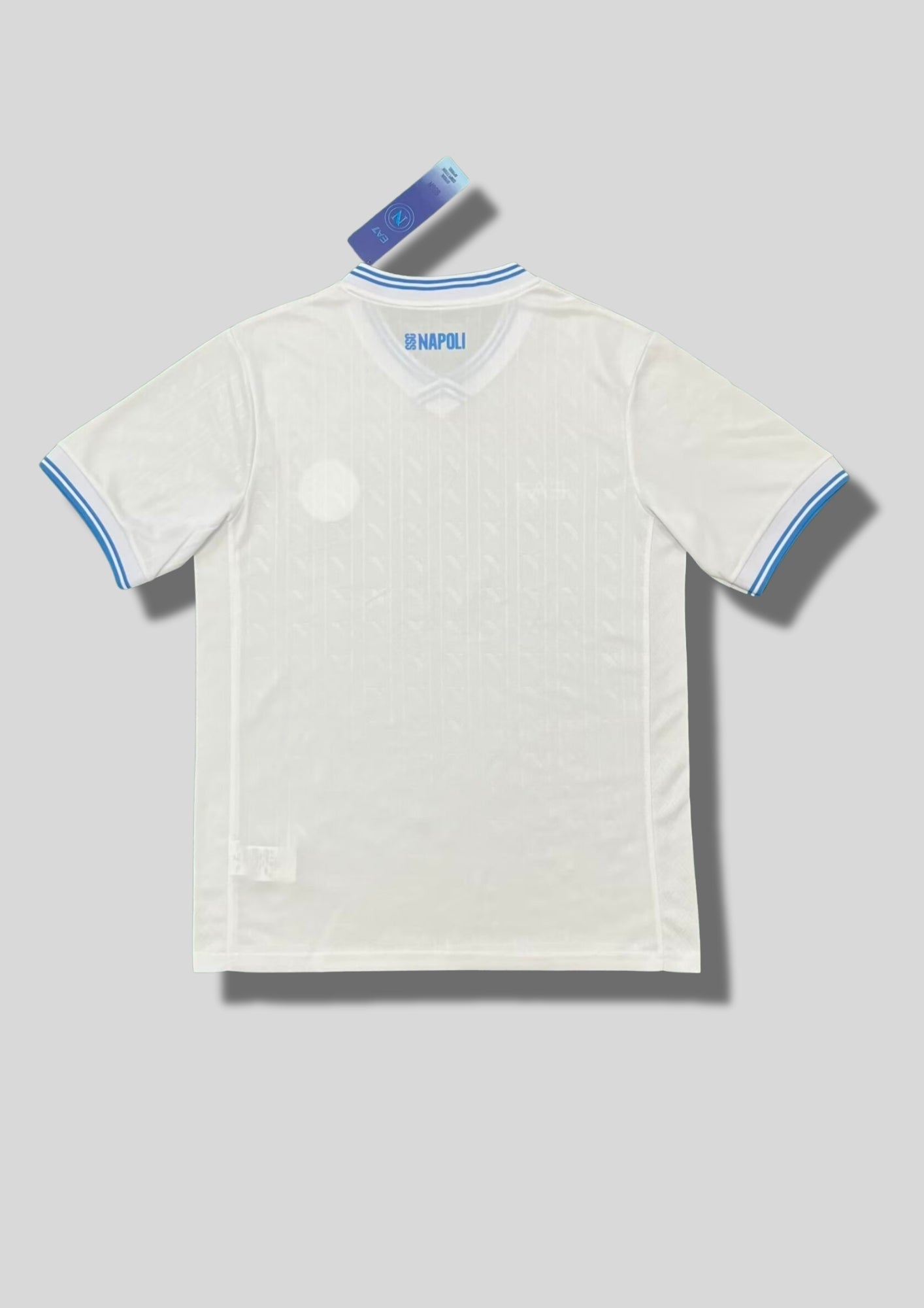 Naples Extérieur 23/24 - EA7 MSC (Blanc avec détails azur & Scudetto) GoalKits