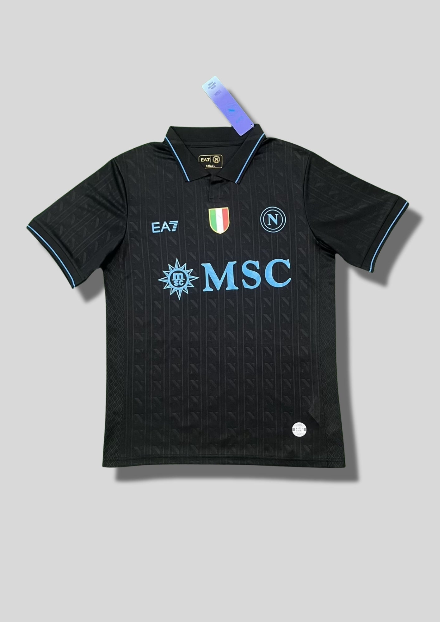 Naples Third 23/24 - EA7 MSC (Noir & Anthracite avec détails Azur) GoalKits