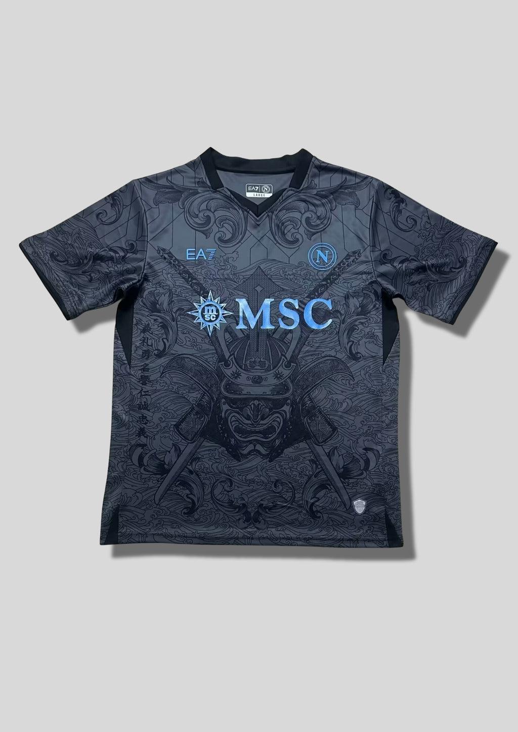 Naples "Samurai" Special Edition 23/24 - EA7 Anthracite & Bleu Azur (Motifs Japonais) GoalKits