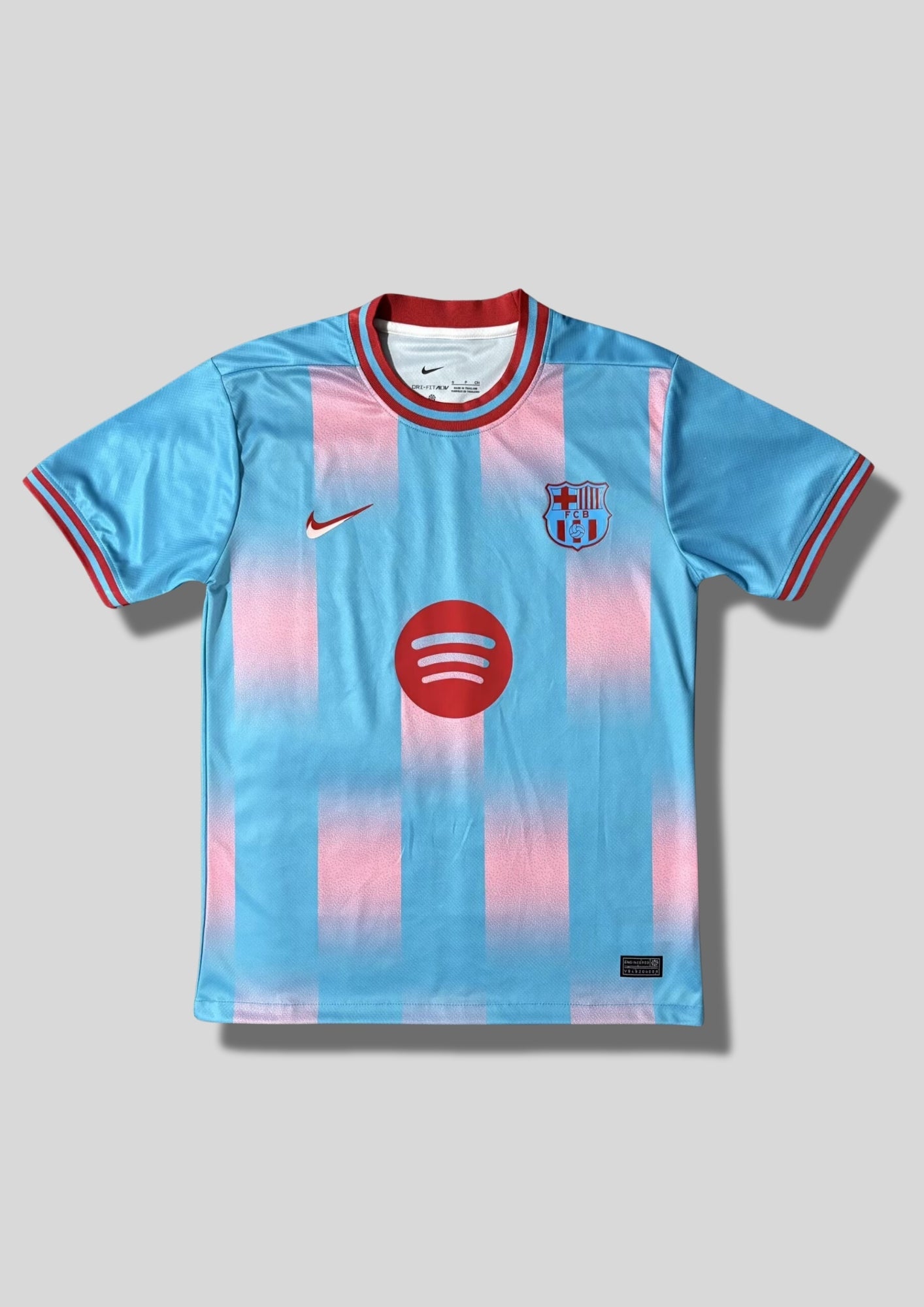 Maillot FC Barcelone Spécial – Édition "Sky Blue & Pink Gradient" Spotify GoalKits