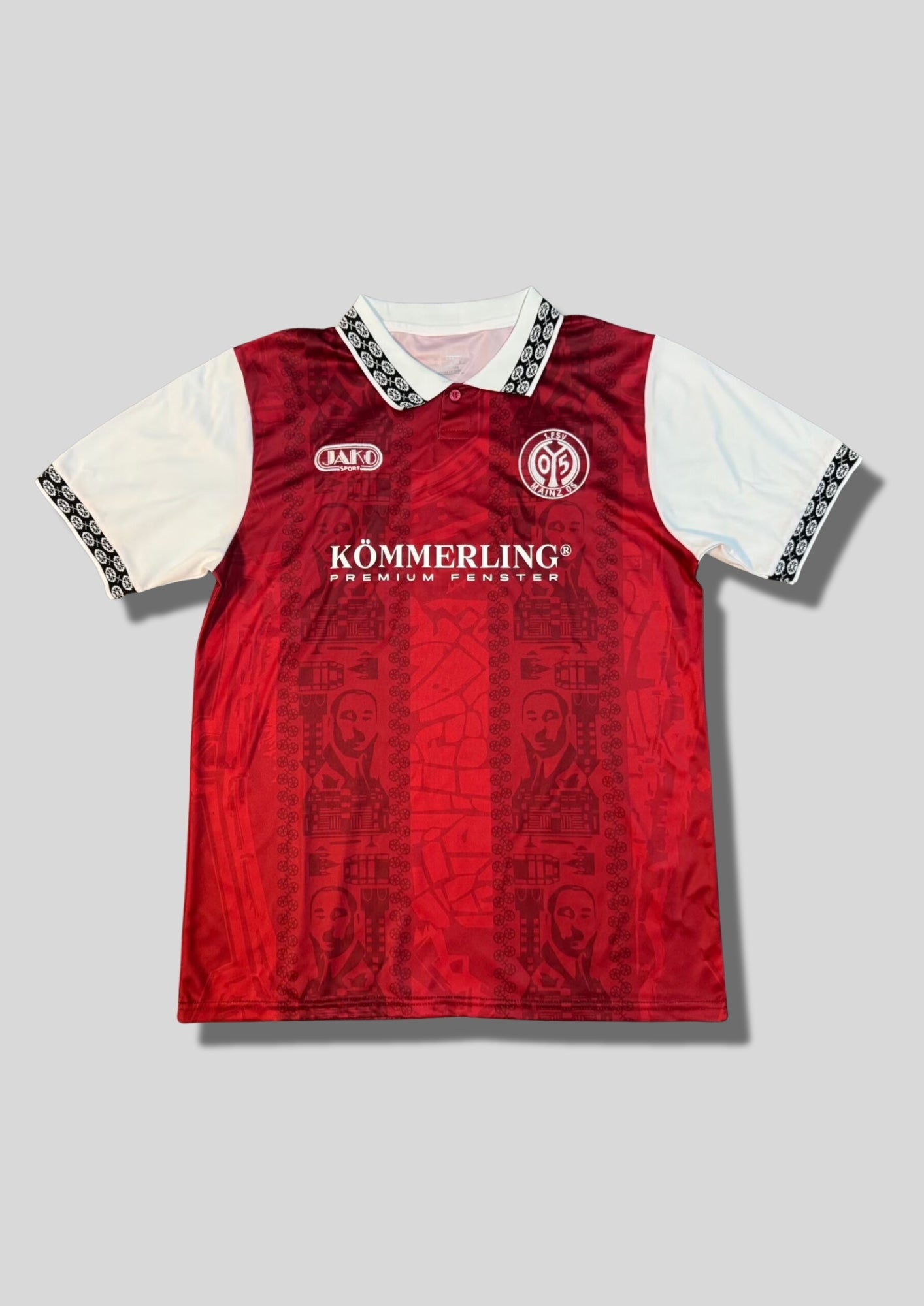Maillot Mayence 05 Domicile 24/25 - Rouge & Motifs Graphiques Rétro GoalKits