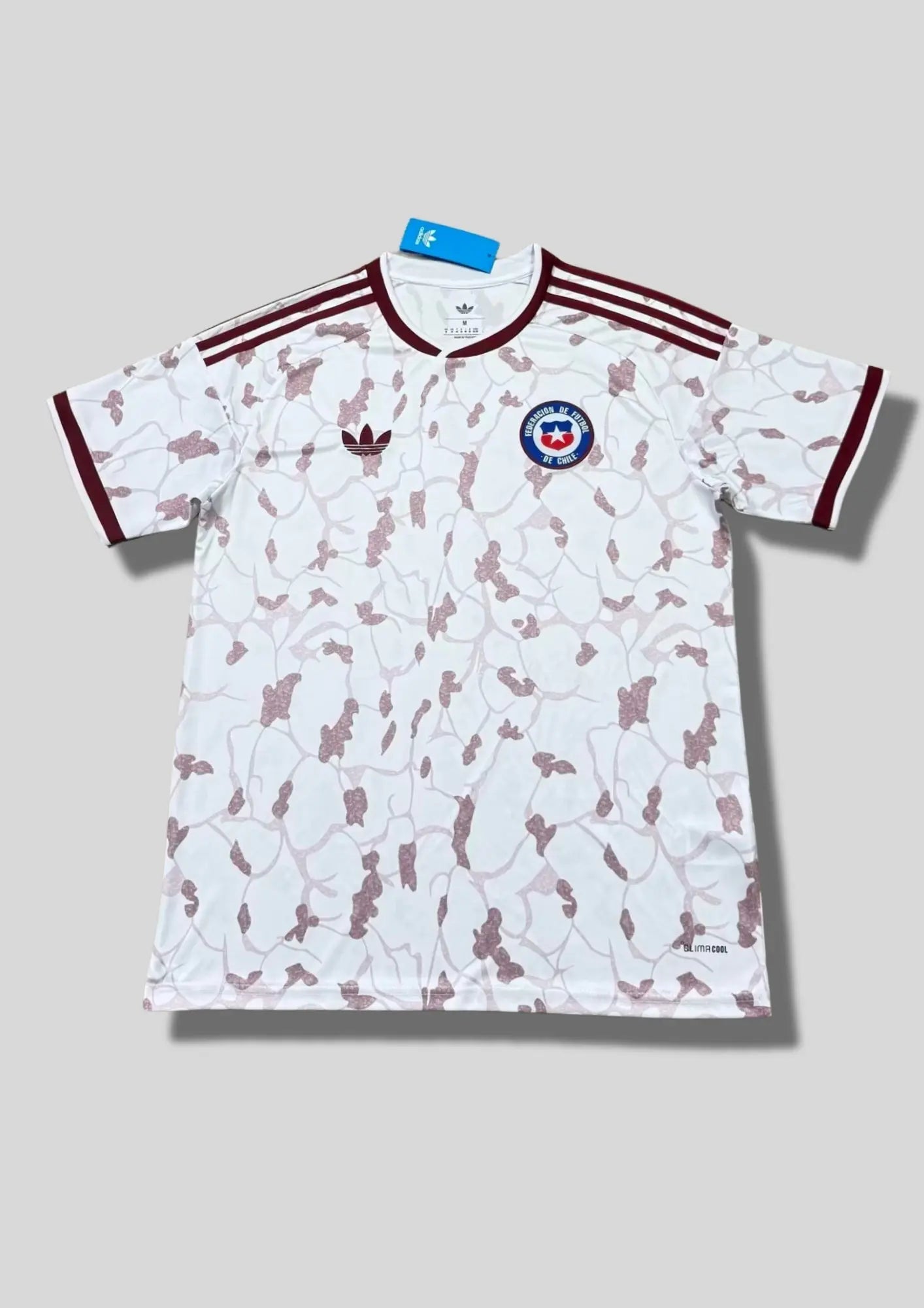 Maillot Adidas Chili 2026 Climacool – Édition Lifestyle Blanc & Bordeaux GoalKits