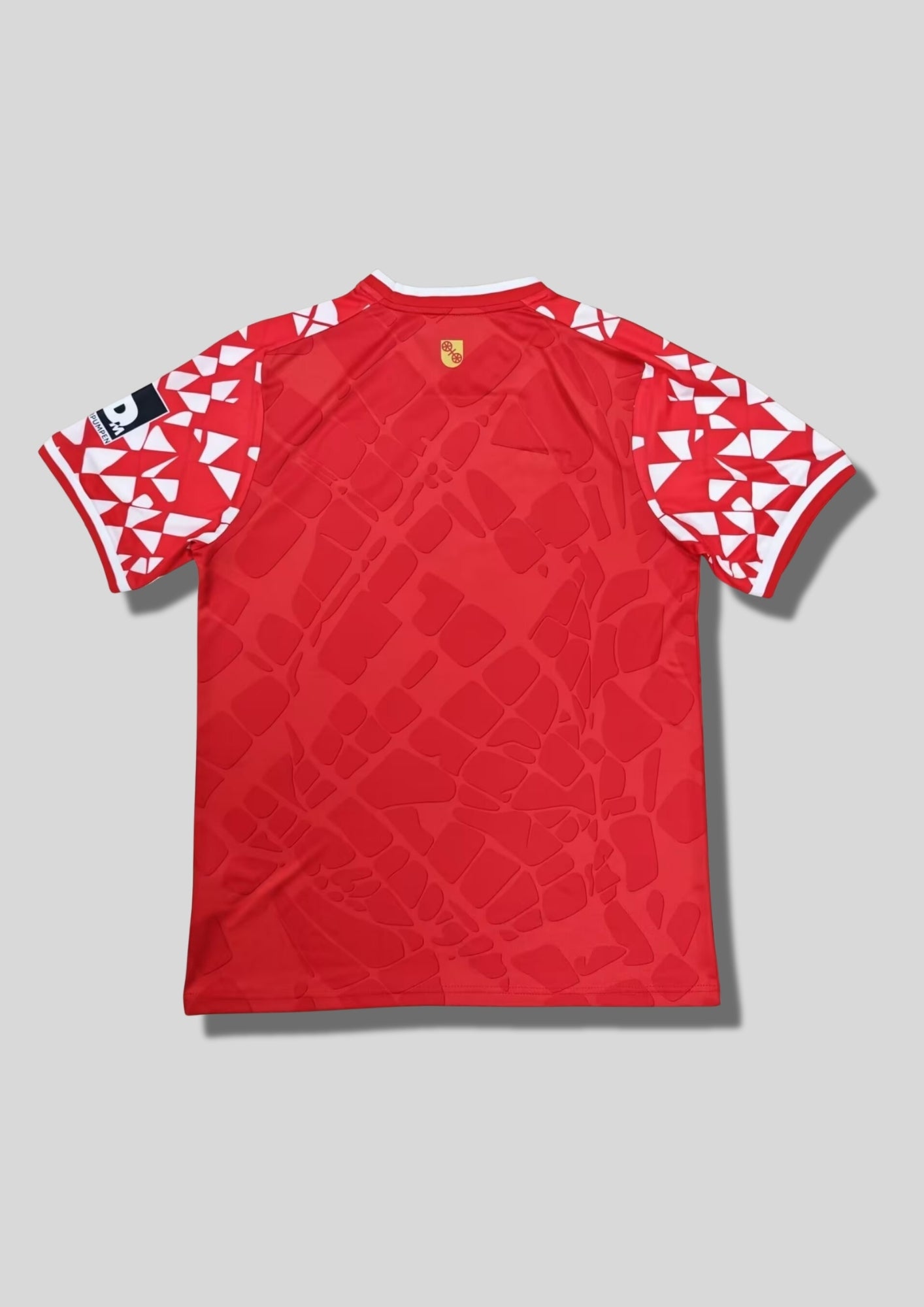 Maillot Mayence 05 Domicile 24/25 - Rouge & Manches Mosaïque Blanche GoalKits