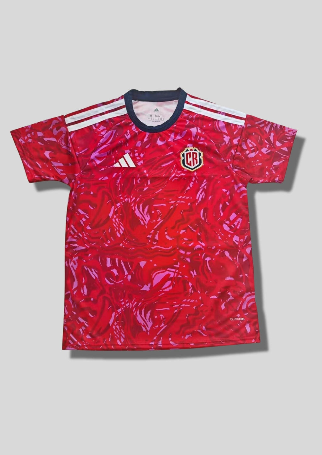 Maillot Costa Rica Rouge & Rose - Motif Graphique Abstrait GoalKits